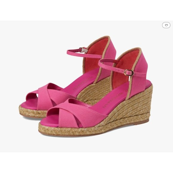 Stuart Weitzman Women's Fuchsia Mirela II Espadrille Wedge Sz 10B